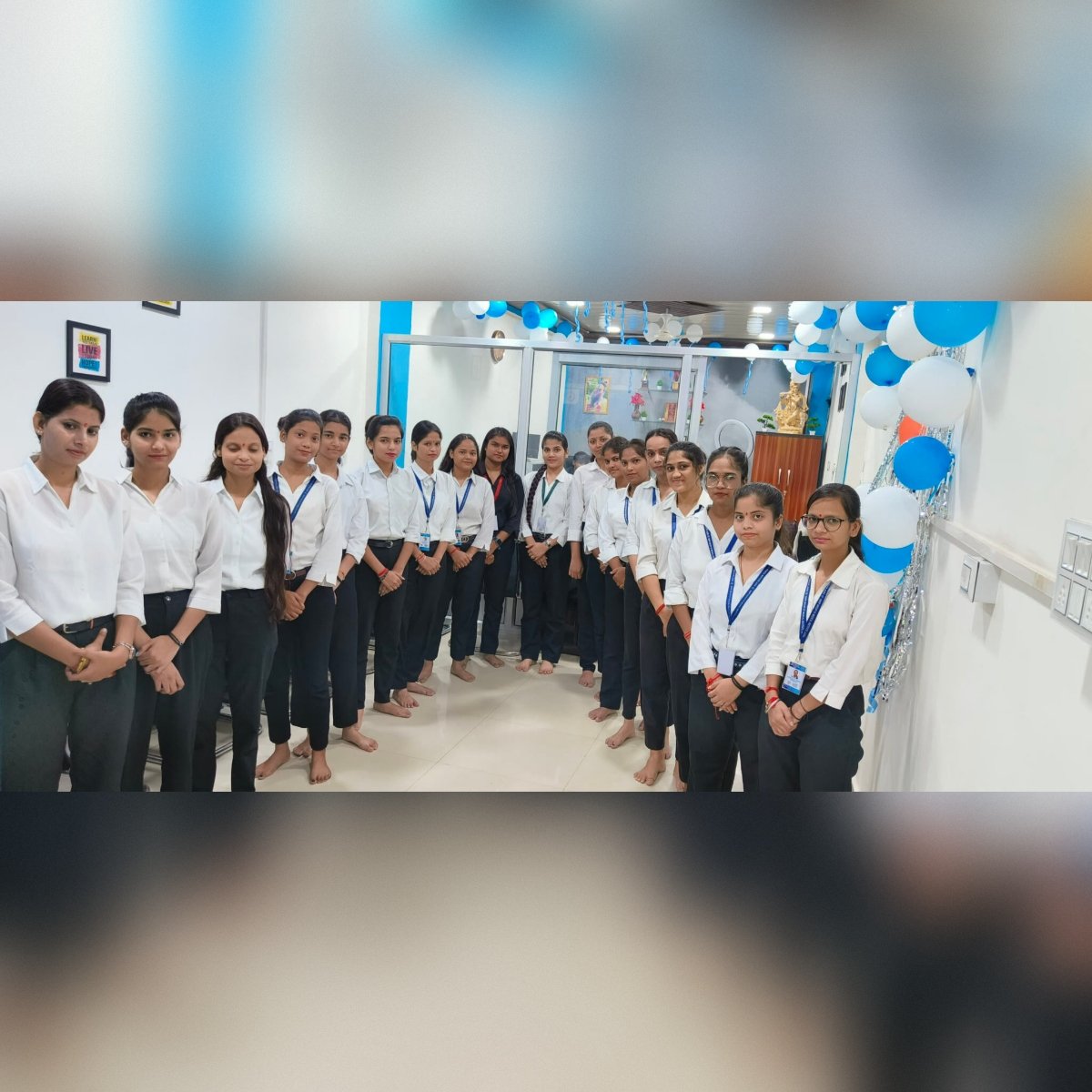 Medical students in modern training facility with advanced equipment