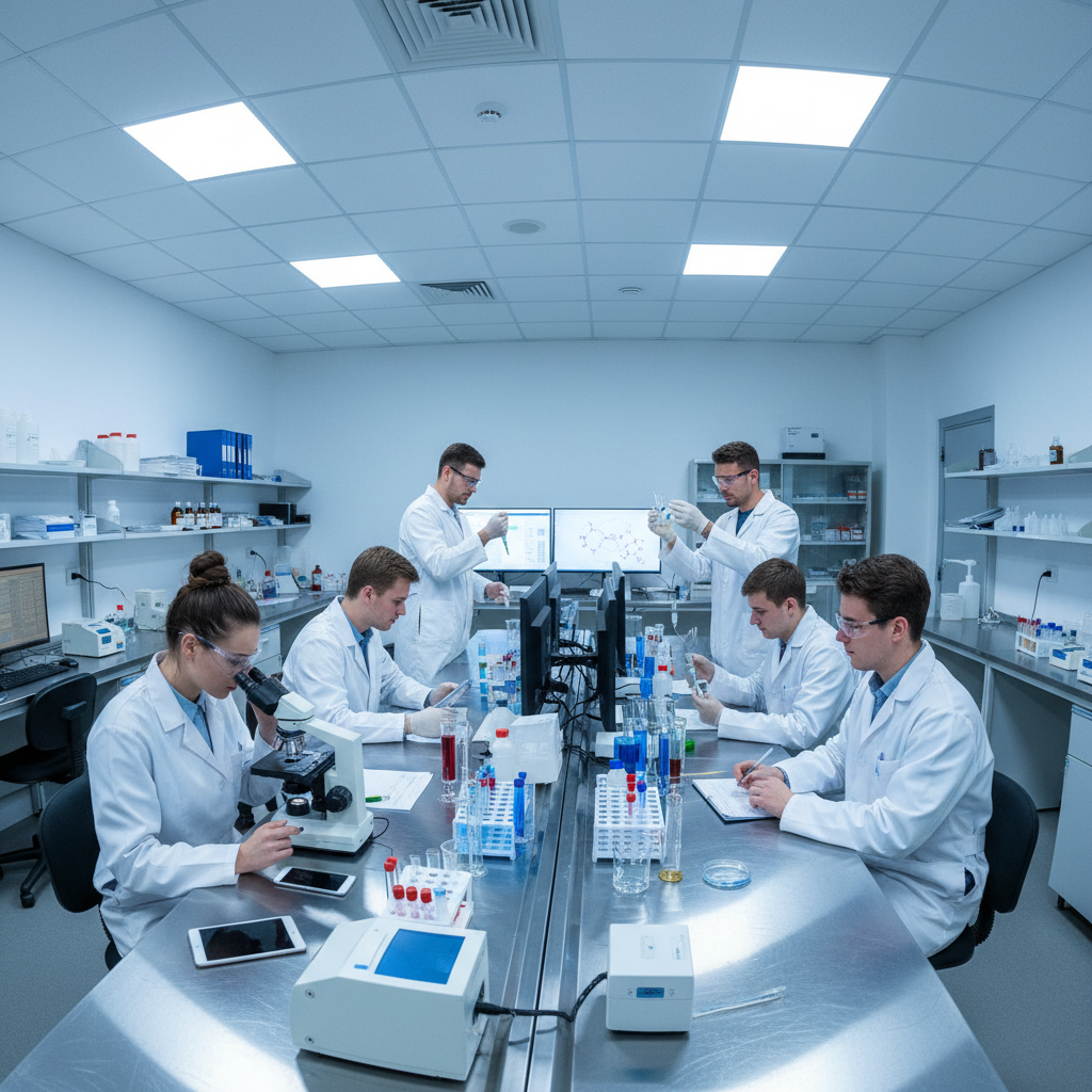 Diploma in Medical Laboratory Technology student conducting laboratory tests