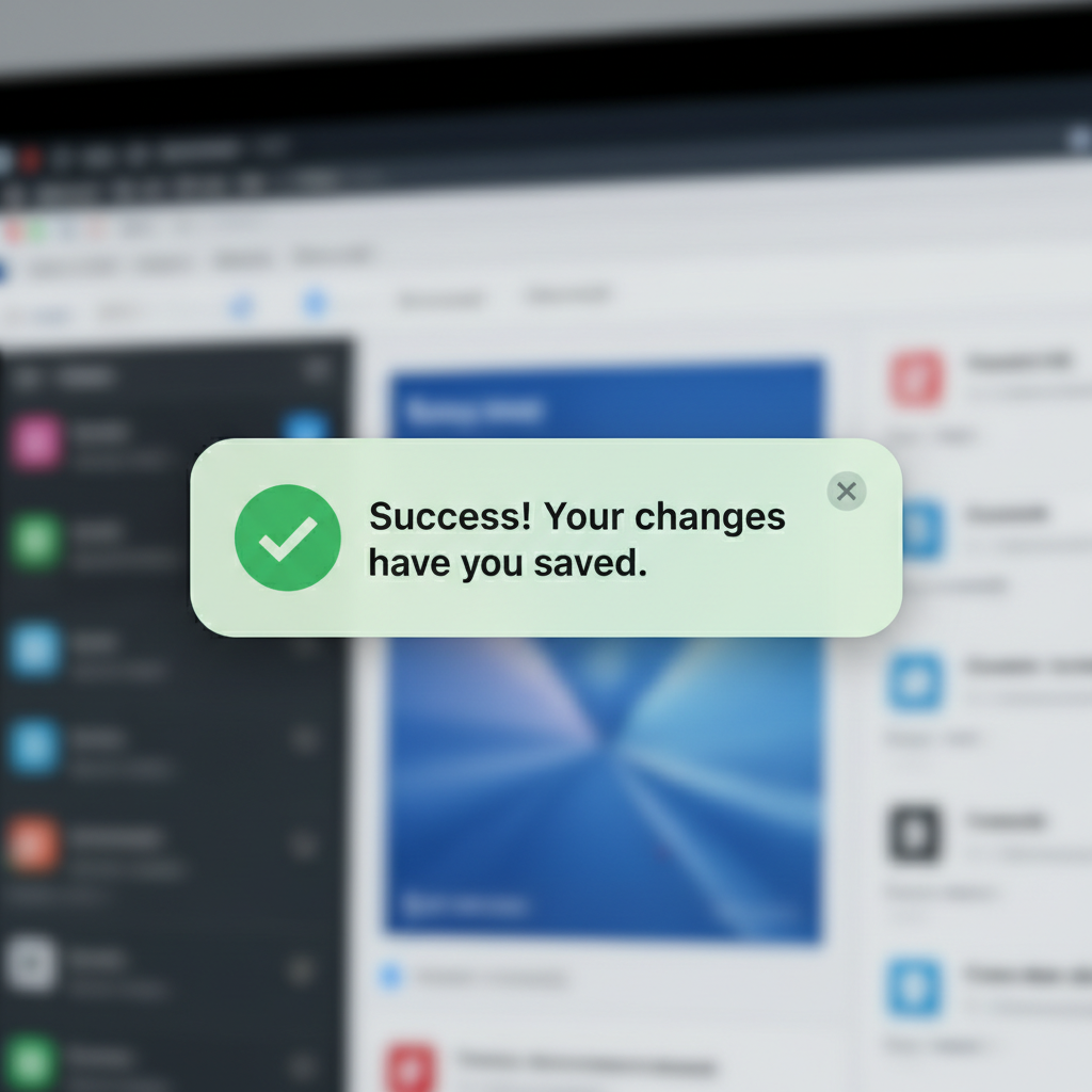 Successful placement notification icon